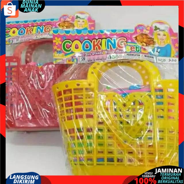 Mainan Anak Perempuan Cooking Set Keranjang Edukasi Masak-masakan Anak Edukatif SNI