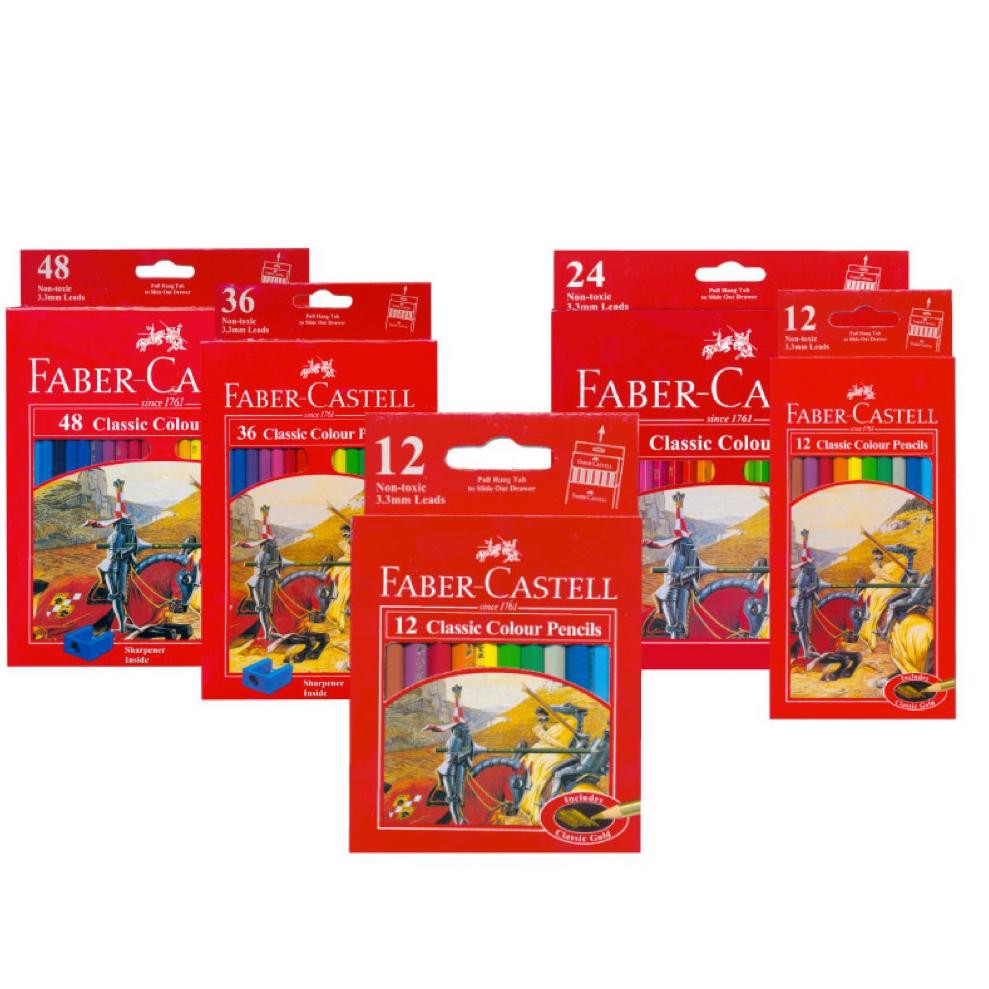 

Pensil Warna - Classic Colour Pencil Faber Castell 12 / 24 / 36 / 48 Warna MURAH! (ART. X)