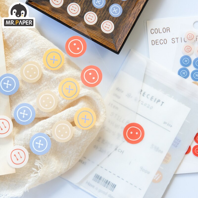 Mr.Paper 3pcs / Lot Stiker Kertas / Selotip Washi 6 Desain Beruang Lucu Untuk Dekorasi Diary / Scrapbook / Jurnal-3