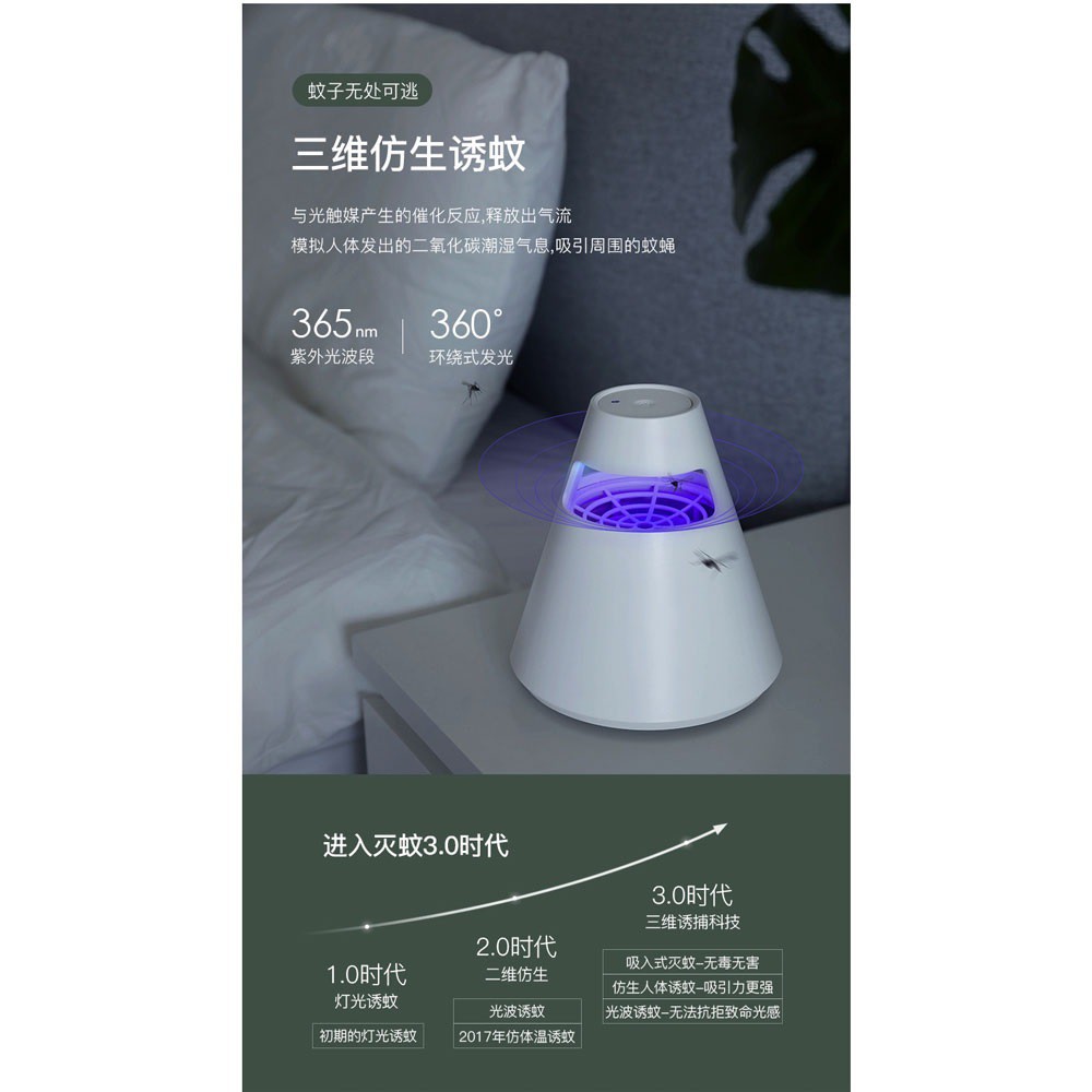 REMAX RL-LF10 - Fauss Series Mosquito Trap Photocatalytic UV Light - Lampu Nyamuk Ultra Violet