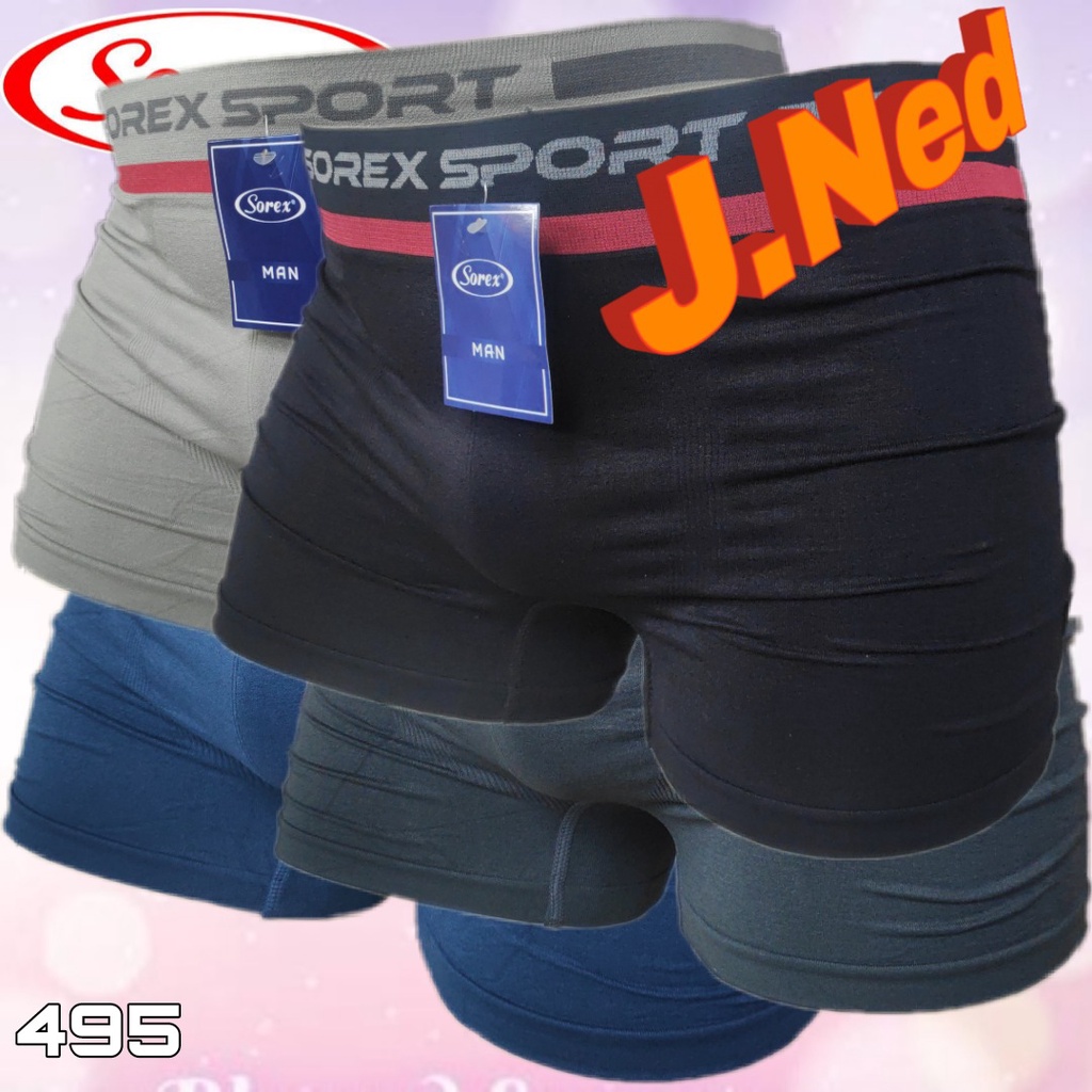 J495 - CELANA DALAM PRIA BOXER PREMIUM SOREX SIZE M - XXL HARGA PER 1 PCS