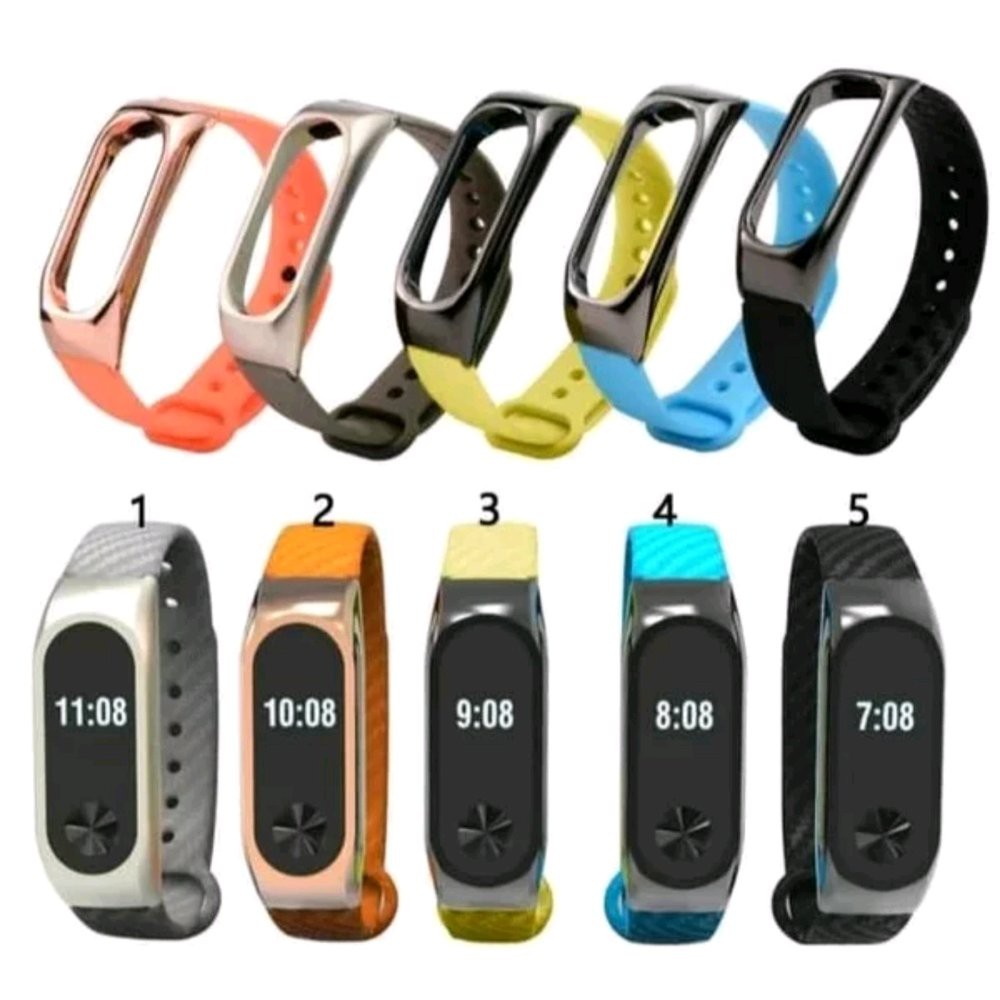 STRAP MI BAND 2 CARBON METAL BESI KARET GELANG MI BAND CAEBON BESI terakhir