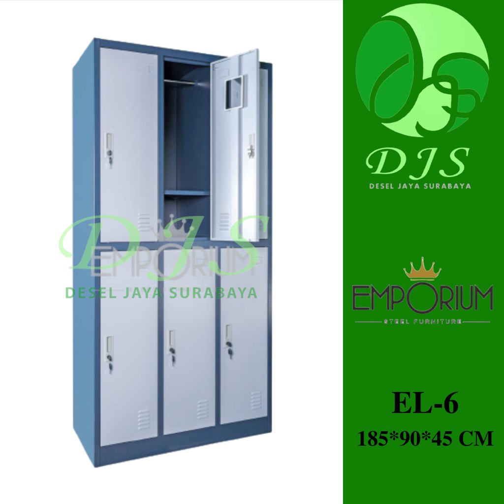 loker besi 6 pintu - Locker besi EL-6 - Loker Sepatu Besi