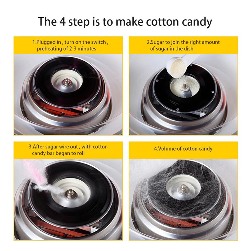 Mesin Gulali Mini Electric Cotton Candy Floss Maker Alat Pembuat Permen Kapas Mesin Gulali Kapas