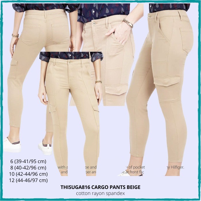 Celana Cargo Wanita Isuga 816 Cargo Pants Beige