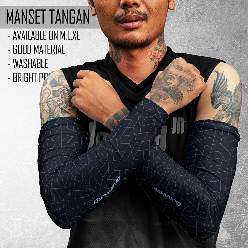 Manset Tangan Arm Sleeve Deker Lengan Pria Wanita Mancing Elastis 192 - Deker Voli
