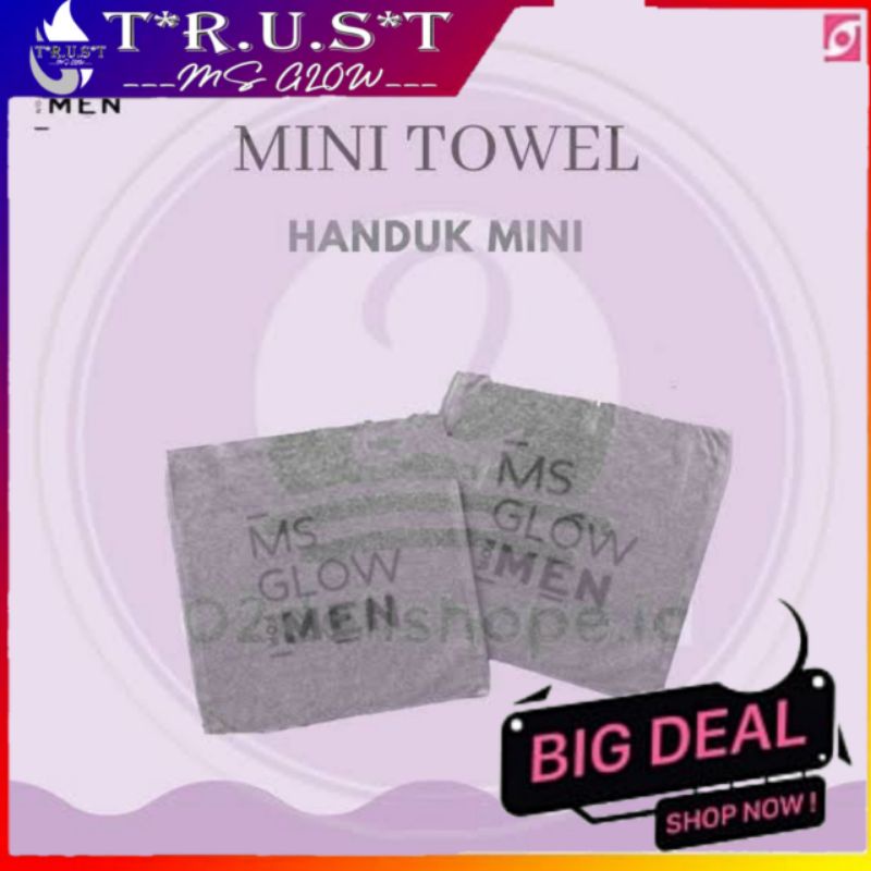 [ORI TERLARIS] MS GLOW FOR MEN MINI TOWEL (HANDUK WAJAH KECIL) 30X30 CM