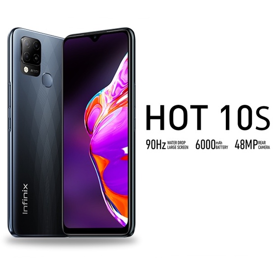 Infinix Hot 10S NFC 4/64 RAM 4GB Garansi Resmi | Hp Gaming Murah Bagus Ps Store