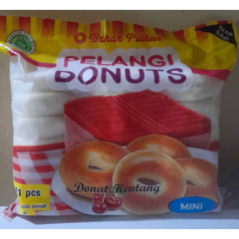 

Donat kentang mini pelangi donuts