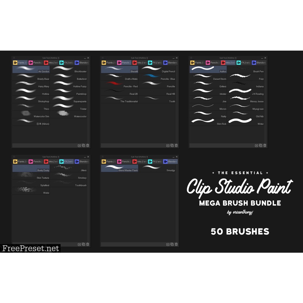 [FULL VERSION] Mega Brush Bundle - Clip Studio Paint