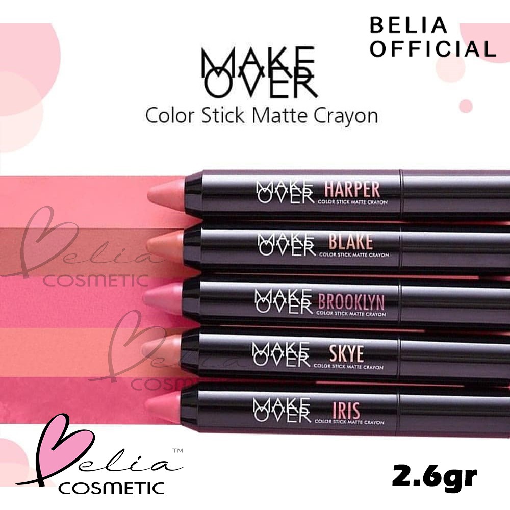 ❤ BELIA ❤ MAKE OVER Color Stick Matte Crayon 2.6g / mate makeover lipstick