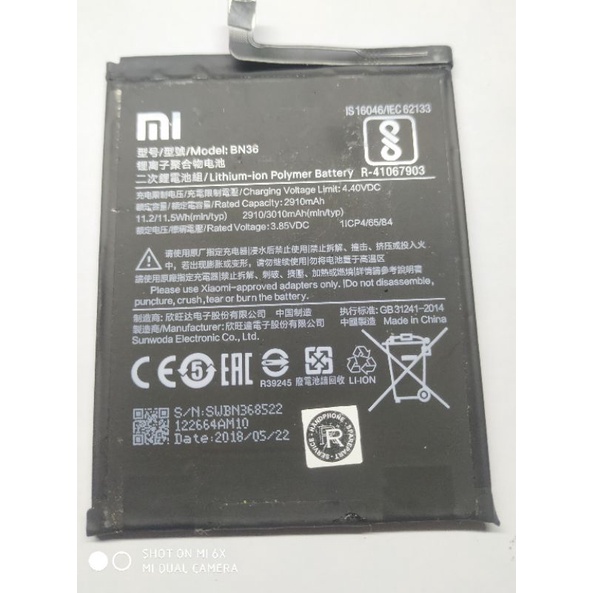 batre original xiaomi mi a2/6x