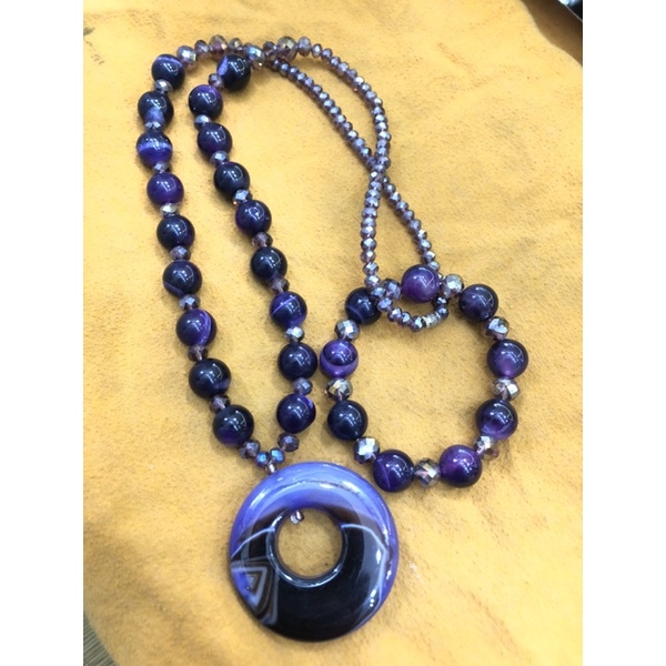 satu set kalung dan batu akik asli kalimantan buat cewek