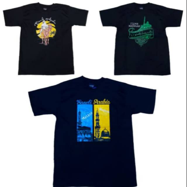 Kaos arabsaudi kaos madinah souvenir mekkah arab saudi Tshirt arab saudi dubai madinah premium