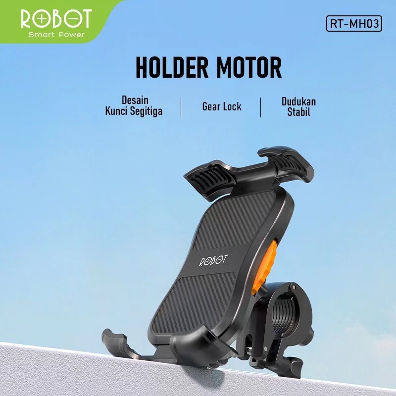 ROBOT RT-MH03 Holder HP Motor Motorcycle / Holder Sepeda Bicycle Stand Garansi Resmi 1 Tahun