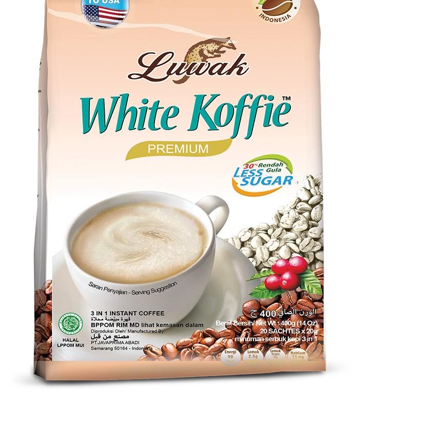 

Pasti Ada Kopi Luwak White Koffie Less Sugar Bag 20x20gr++