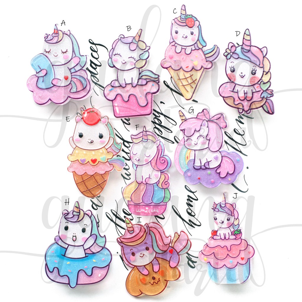 Jepit Rambut Dessert Unicorn Hairclip Kuda Poni Lucu Imut GH 201516