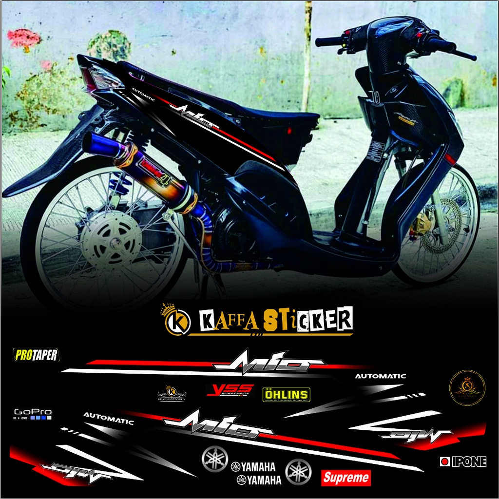 Striping mio sporty mio smile mio amore mio thailand stiker mio smile