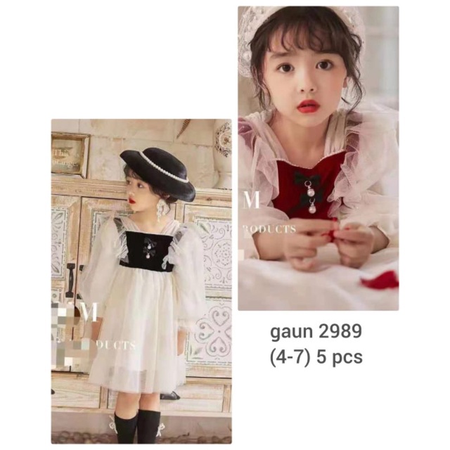 grosir 5 pcs dress anak import