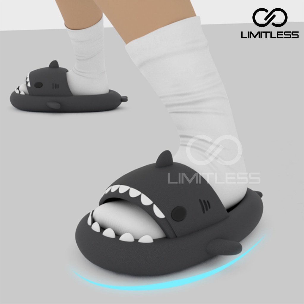 Sandal Slop Anak Hiu Terbaru Sendal Baby Shark Anak Slip On Lucu Empuk Sandal Ikan Anak Selop