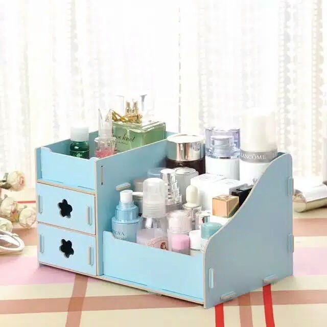 AM090 Rak Kosmetik Portable Bahan Olahan Kayu ukuran BESAR