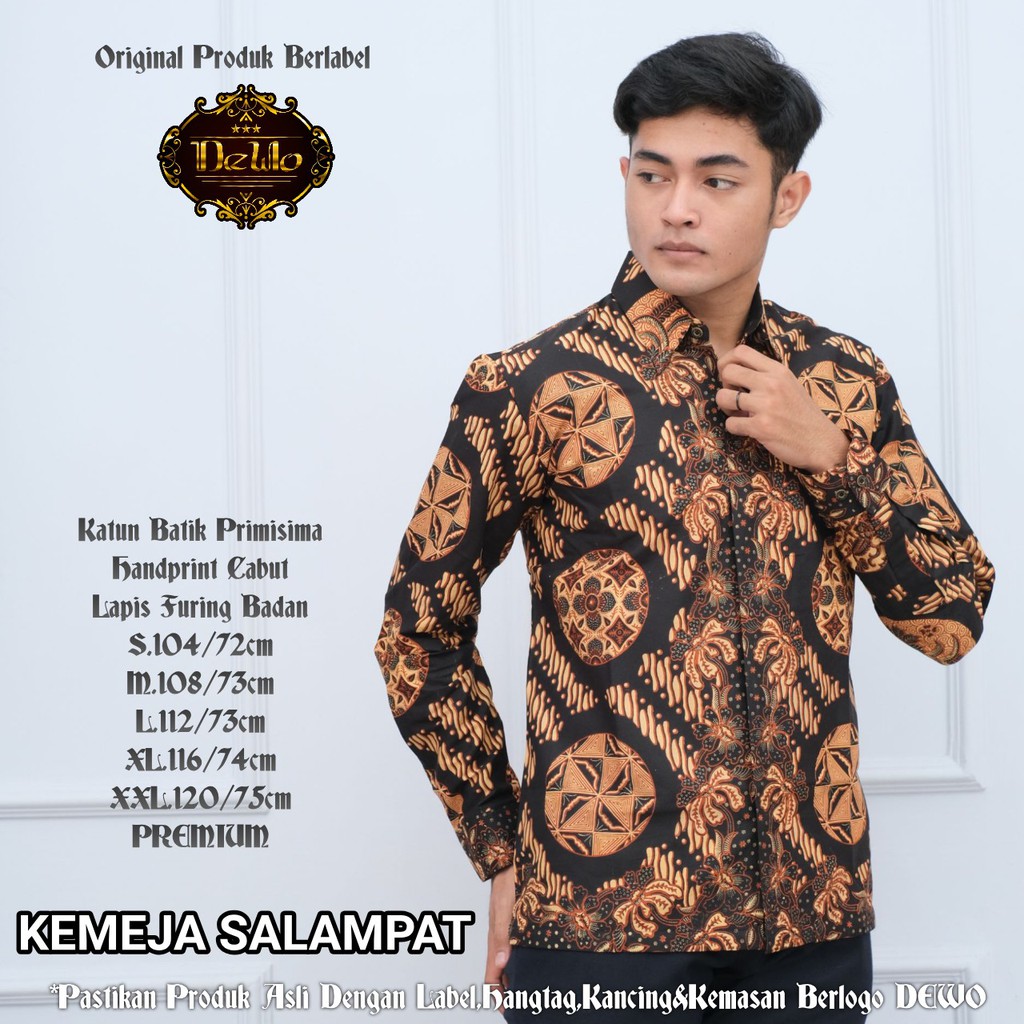 SALAMPAT COKLAT DEWO BATIKSOLOAMANAH KEMEJA BAJU BATIK PRIA SOLO LENGAN PANJANG PENDEK LAPIS FURING ATASAN BATIK PREMIUM MODERN KATUN HALUS GUNDAMANIK SASMAKHA DAMAR SOGAN RAGNALA MERAH HARIMURTI SEKOPI KALINGGA GANDHI MERAH WARASTIKA ABIYAKTA SEMAR HITAM