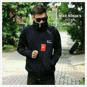 Jaket Pria Nike Ninja Gaiden Hitam - Fashion Cowok Premium