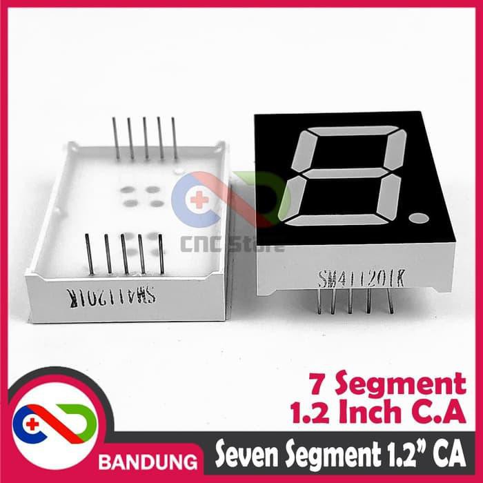 SEVEN 7 SEGMENT 7 SEGMEN 1.2 INCH 1 DIGIT COMMON ANODE CA RED 10P 1.2&quot;