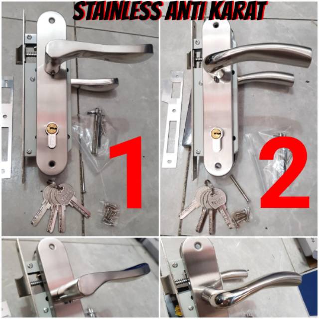 Kunci pintu besar stainless anti karat PROMO TERMURAH