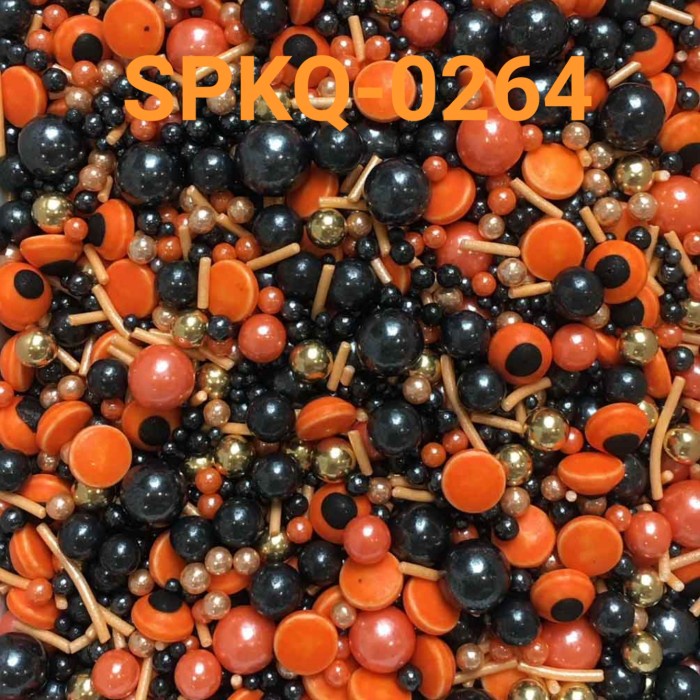 

SPKQ-0264 SPRINKLES SPRINKLE SPRINGKEL 250GR MUTIARA HITAM ORANGE BEST SELLER