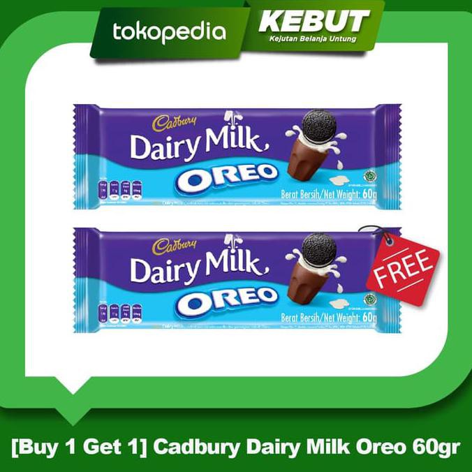 

Terhot! Buy 1 Get 1 Cadbury Dairy Milk Oreo 60Gr - Coklat Batang