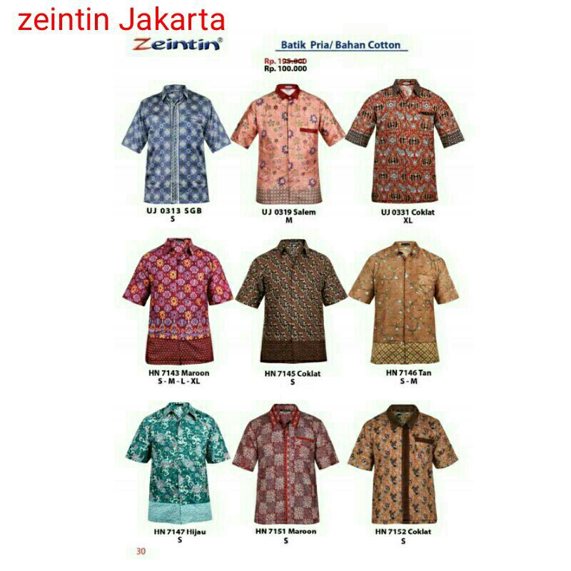 zeintin baju batik pria