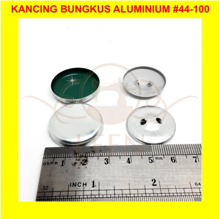 Kancing Bungkus Bahan Aluminium GRADE AAA No 44 - 100 Kaleng Kain LEEN