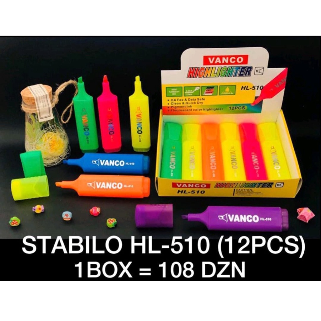

ROYALE STATIONERY - STABILO HL 510 VANCO / HIGHLIGHTER HL - 510 ( STABILO ) STABILO