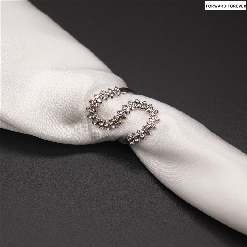 Simple multifunctional crystal scarf buckle safety brooch M40241