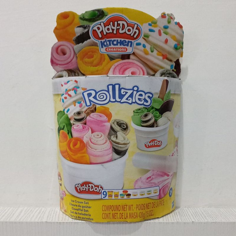 ORI original play doh playdoh Rollzies ice cream kitchen creations mainan anak buat es krim hadiah