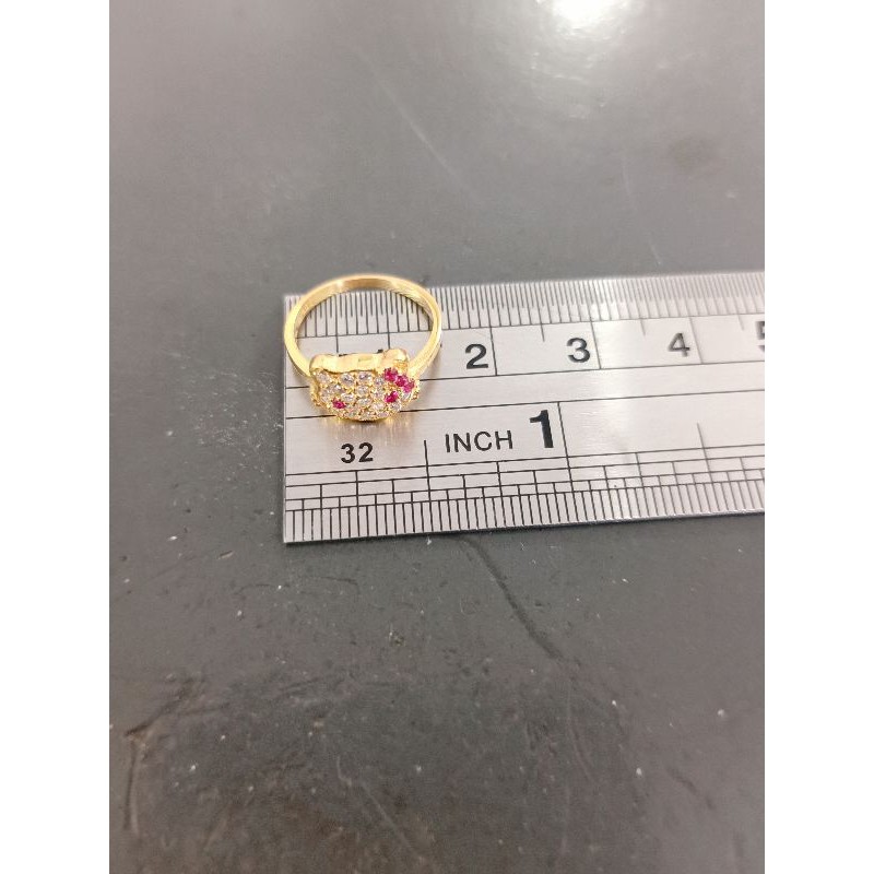 CINCIN ANAK HELLO KITTY PERAK 925 LAPIS MAS