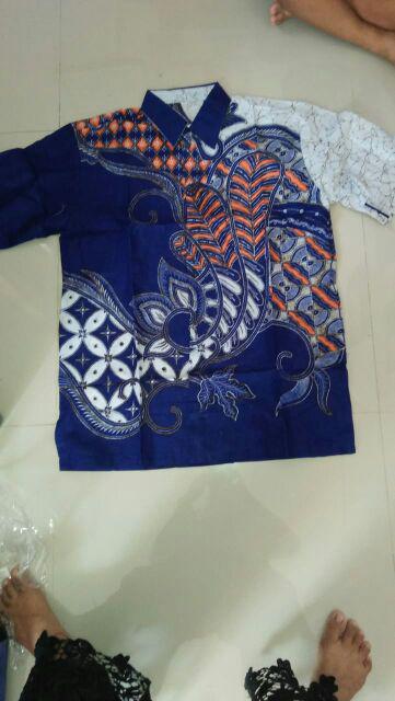 Batik Pria Kemeja Batik Slim Fit Modern Lengan Panjang Corak Motif Unik Luigi Batani - Lb 438