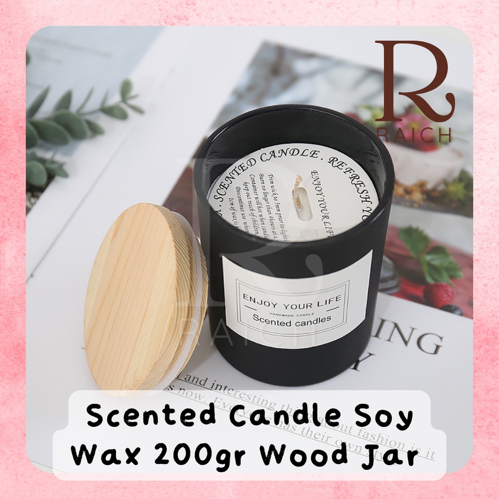 200GR Soy Wax Scented Candle  Lilin Aromaterapi - Jasa Produksi Makloon Natural Wax Souvenir Christmas Lilin Natal