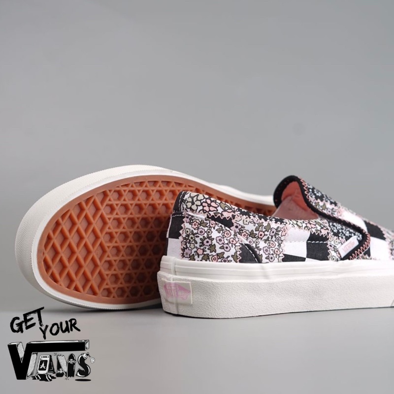 Vans Slip on Patchwork Floral Multi Marshmallow Original 100% Bnib