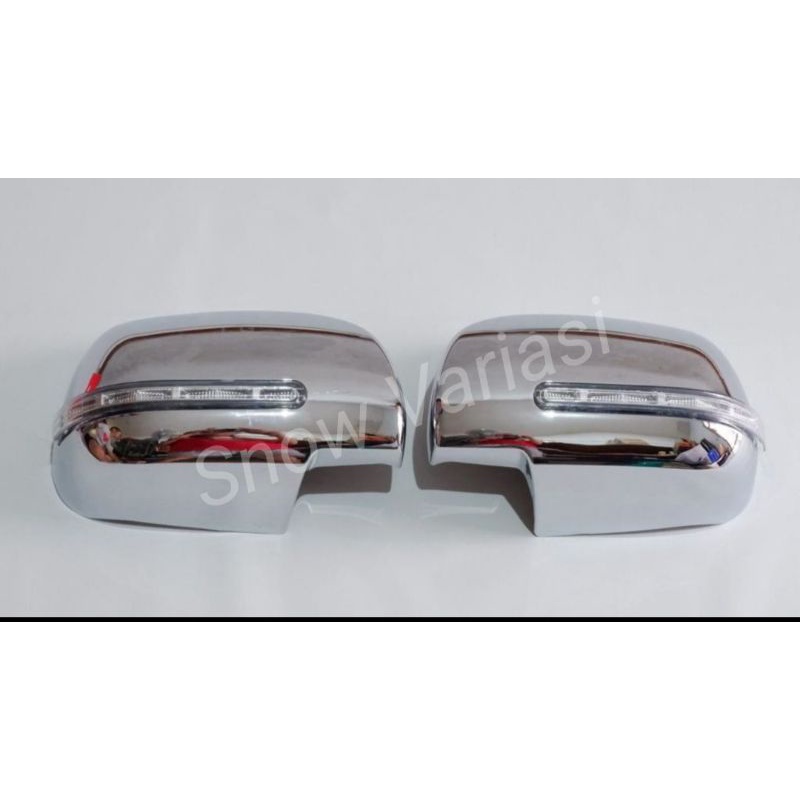 Cover Spion Grand Innova 2012 2015 lampu LED sein kecil chrome