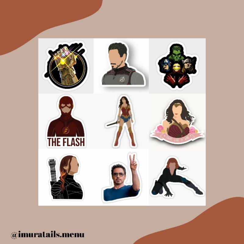 49pcs Sticker Tumblr Marvel