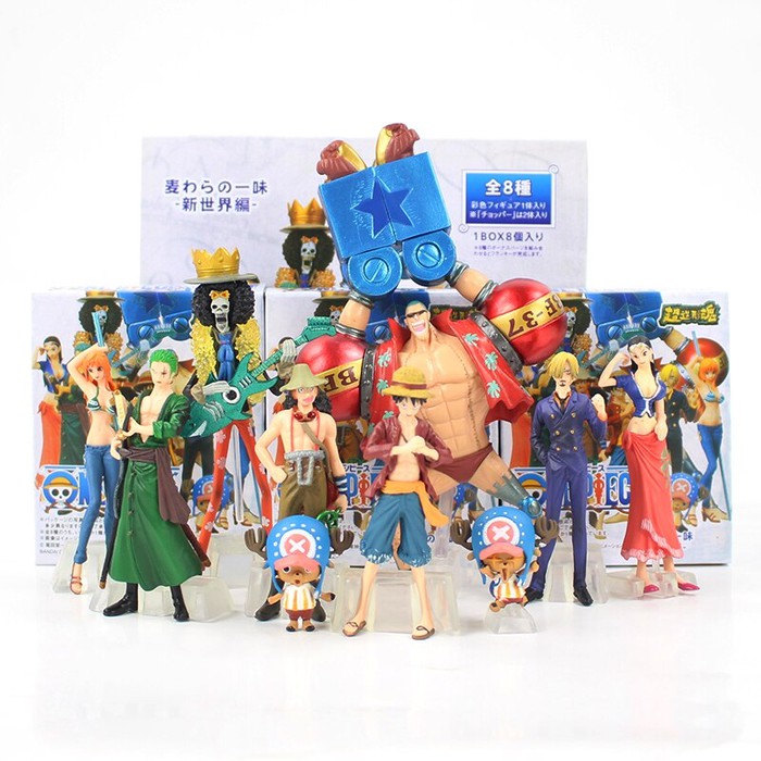 Jual Murah One Piece Action Figure Set isi 9 Chodam Straw Hat Pirates