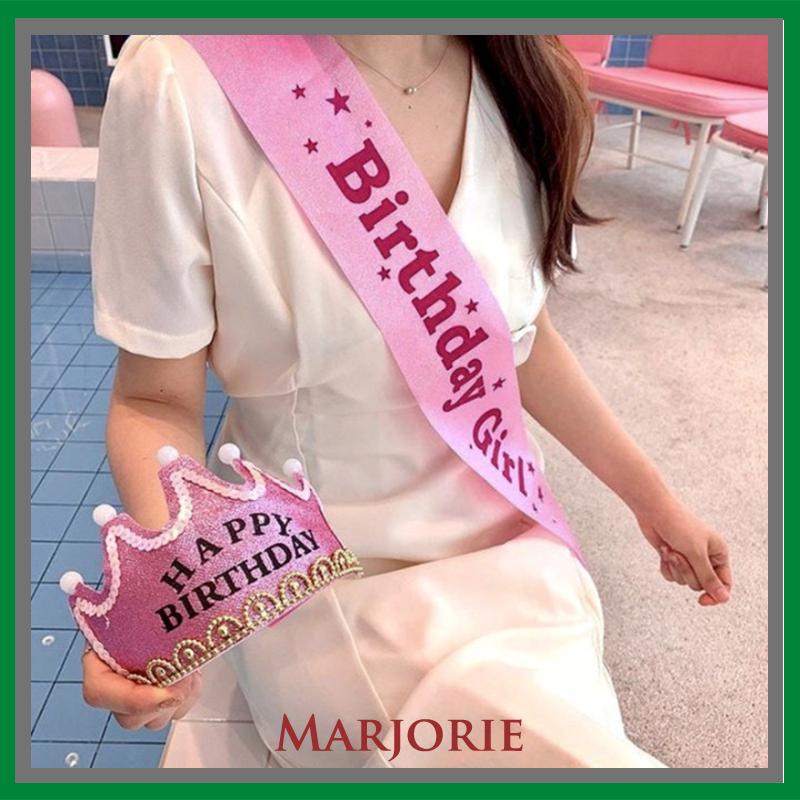 Selempang Sash Birthday Girl Selempang Ulang Tahun Birthday Sash Birthday Queen Princess-MJD