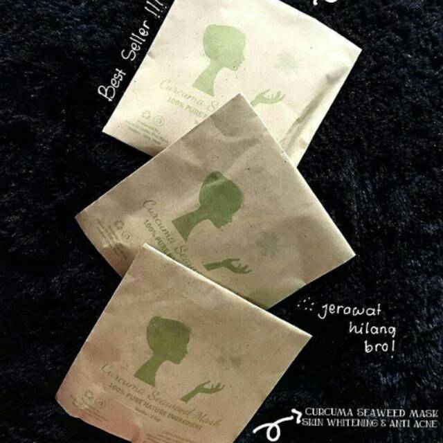 Curcuma seaweed.  masker seaweed
