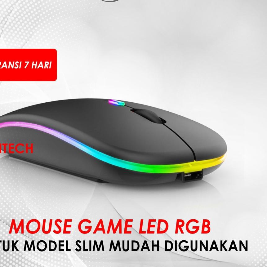 ☏ GIIME MOUSE SILENT RGB BENTUK SLIM NYAMAN DIPAKAI DESIGN ELEGAN - GIITECH ♘