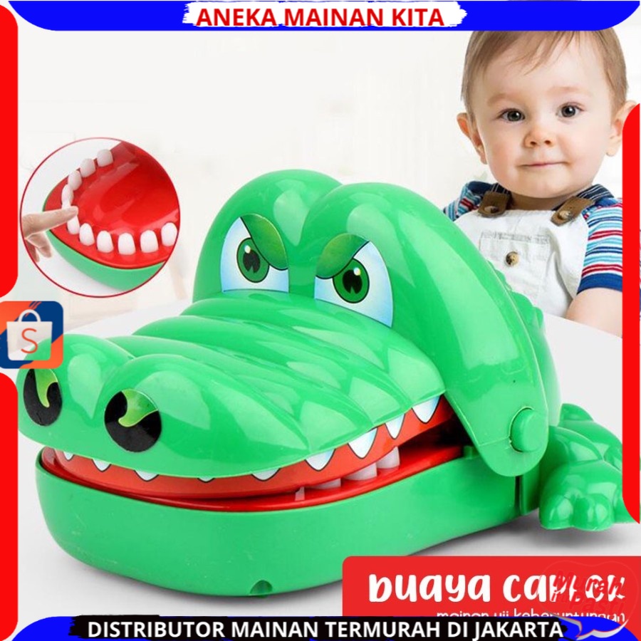 ( BISA COD ) PROMO Mainan Anak Crocodile Dentist / Mainan Buaya Gigit Jari Tricky Toy Crocodile Biting Toy Crocodile