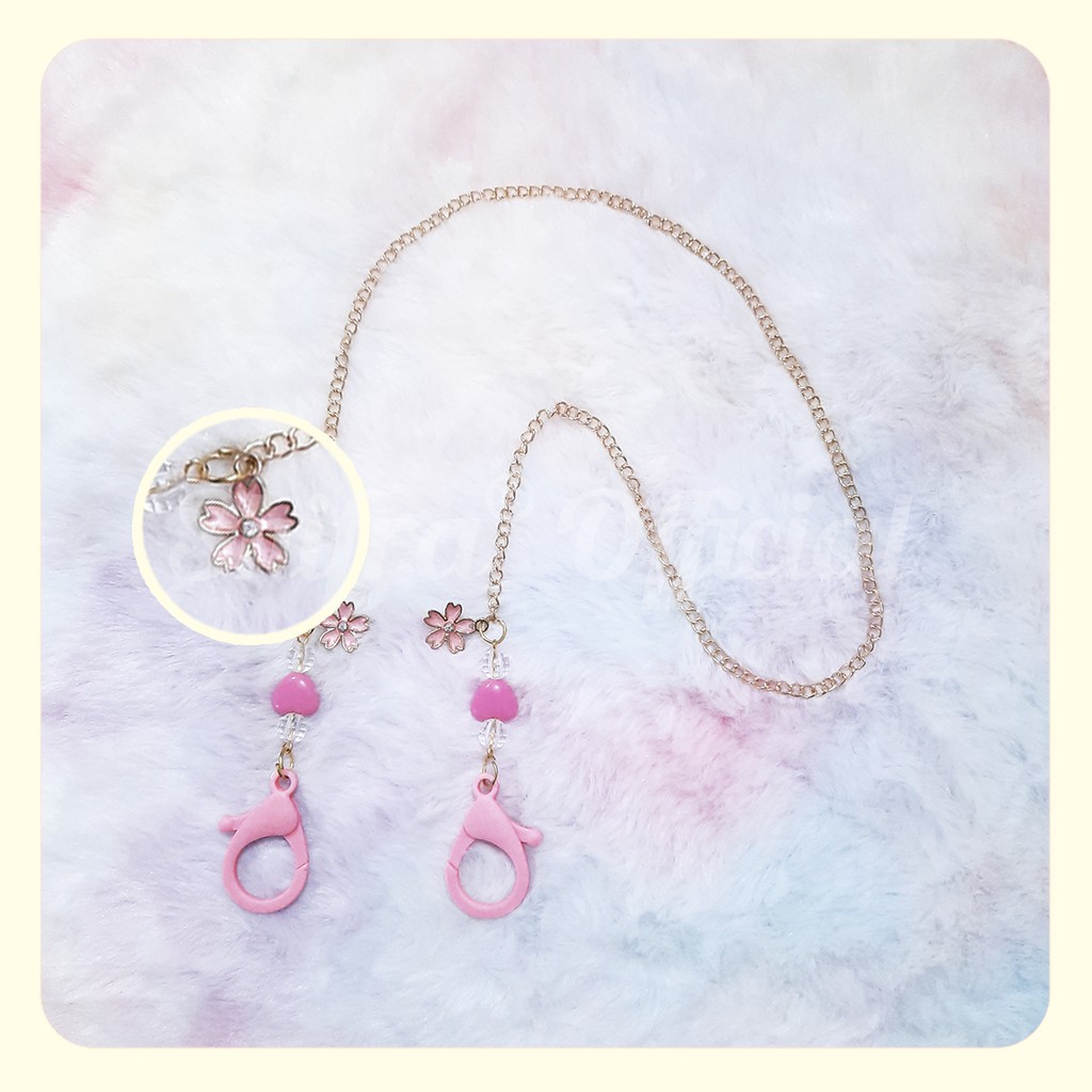 TALI GANTUNG MASKER LEHER TALI KACAMATA RANTAI KAITAN PLASTIK KAKTUS BUNGA FRUIT ANIMAL SHIFRA