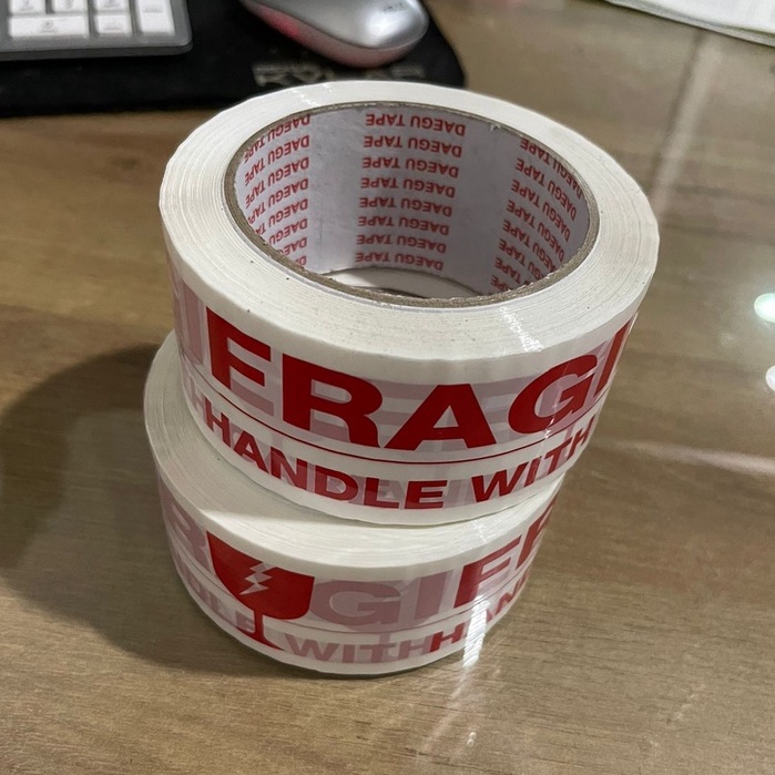 

DAEGU Lakban Isolasi Solasi Putih Fragile / Pecah Belah 2 inch (48mmx90yd) murah berkualitas