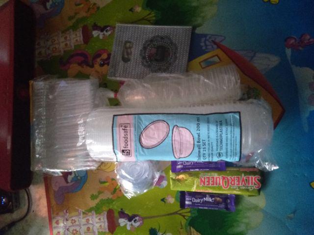 [50pcs] Gelas Plastik Agar-agar 100ml / Wadah Saus Keju Bertutup